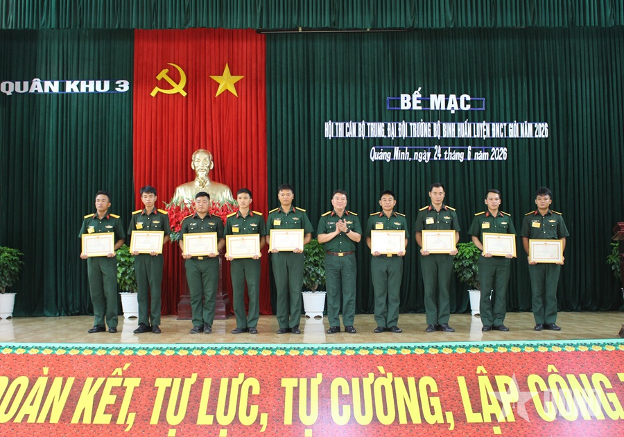Quân khu 3: 54 cán bộ trung đội trưởng, đại đội trưởng thi tài